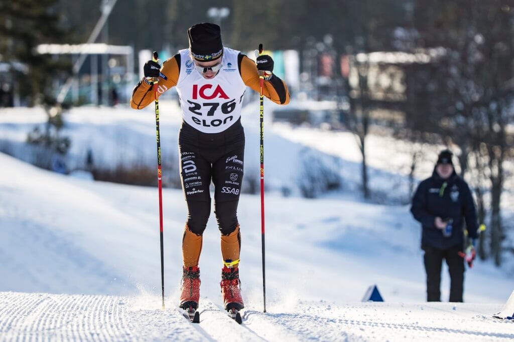 Leo Johansson tävlar i avslutningen av Smart Energy Cup i Kiruna.