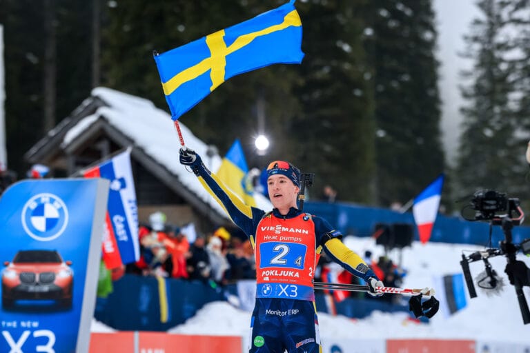 Sverige vann svängig mixed-stafett i Pokljuka