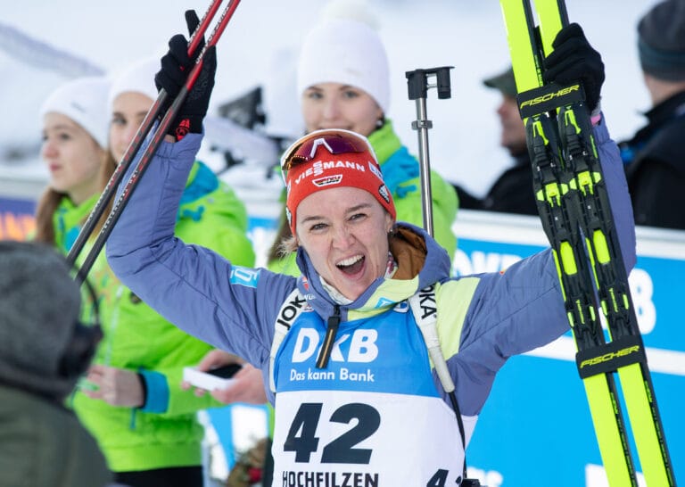 Tidigare skidskyttestjärnan har blivit mamma igen